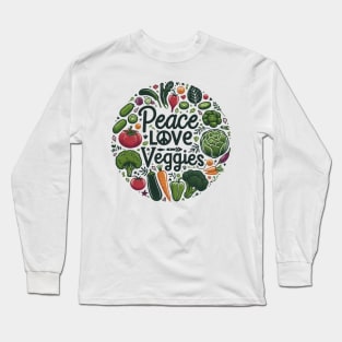 Funny Vegetarian Men Women Cool Veggie Long Sleeve T-Shirt